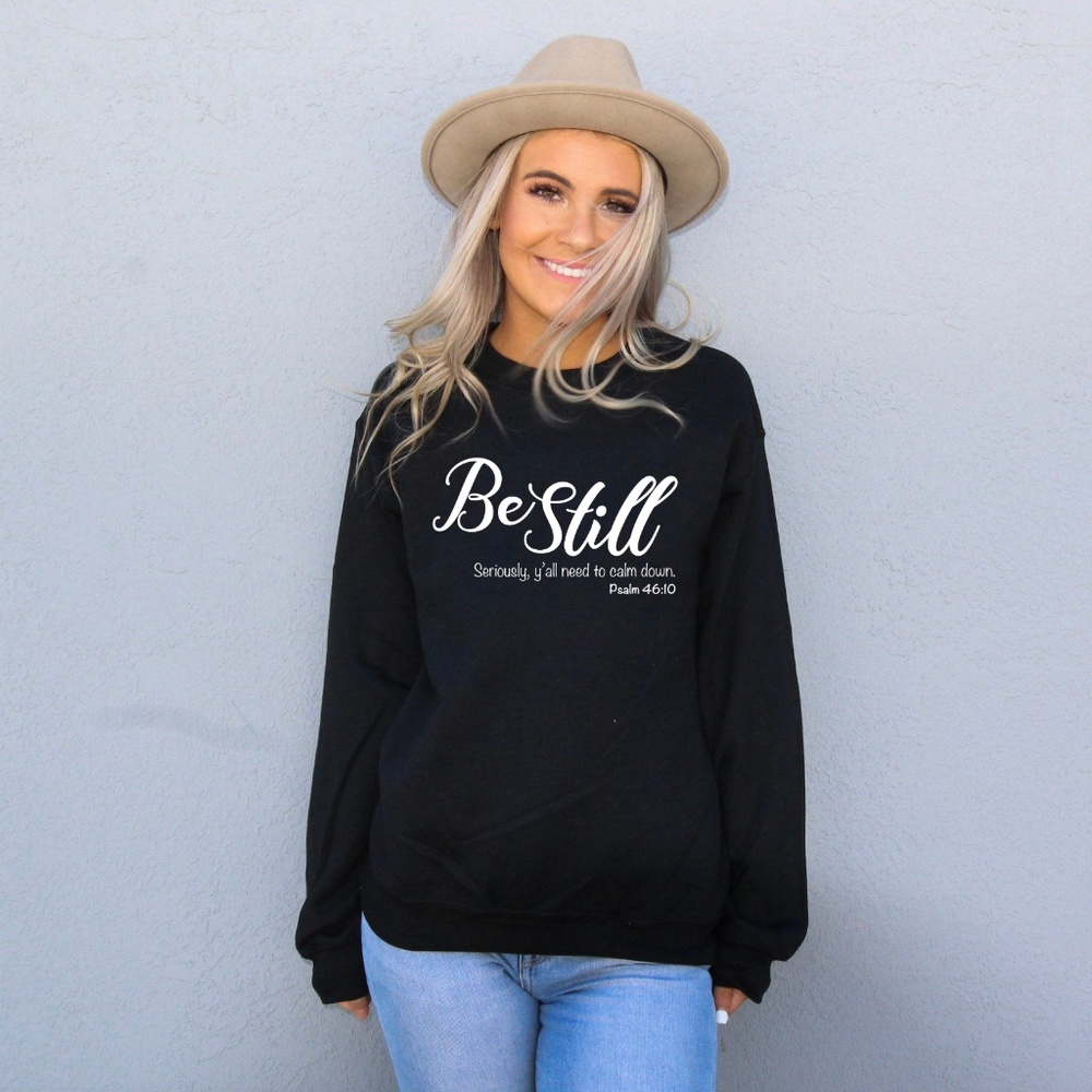 Funny Christian Womens Crewneck Sweatshirt Black